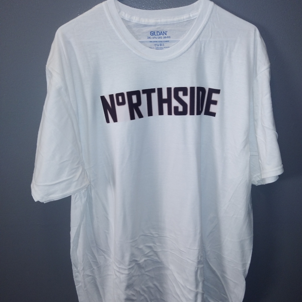 custom Gildan 2x white "Northside" t-shirt